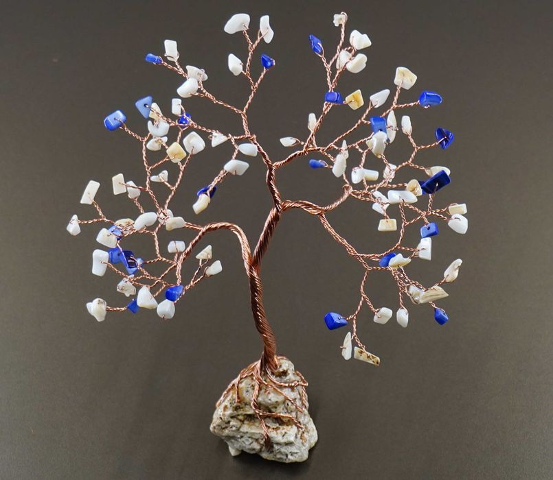 Дръвче Седеф, Декорация Йога, Подарък Полускъпоценни камъни