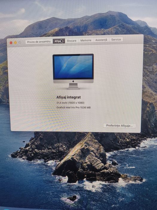 Imac foarte subtire i 5 memorie 8 giga ssd 250 giga -650 ron