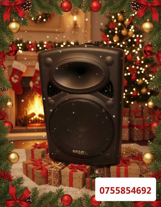 Boxă activă portabilă 15" - 800W Bluetooth | Baterie