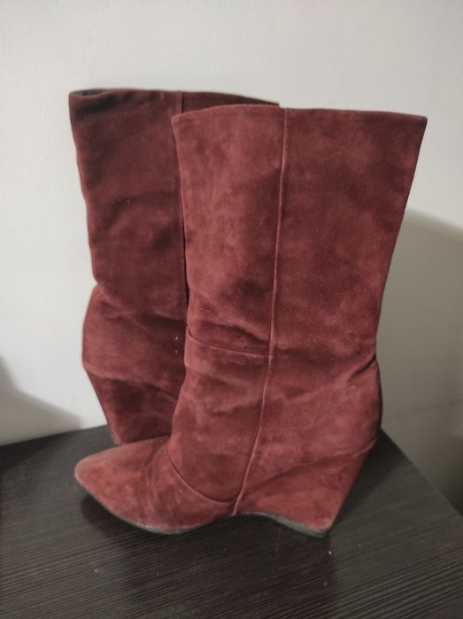 Сапоги замшевые демисезонные