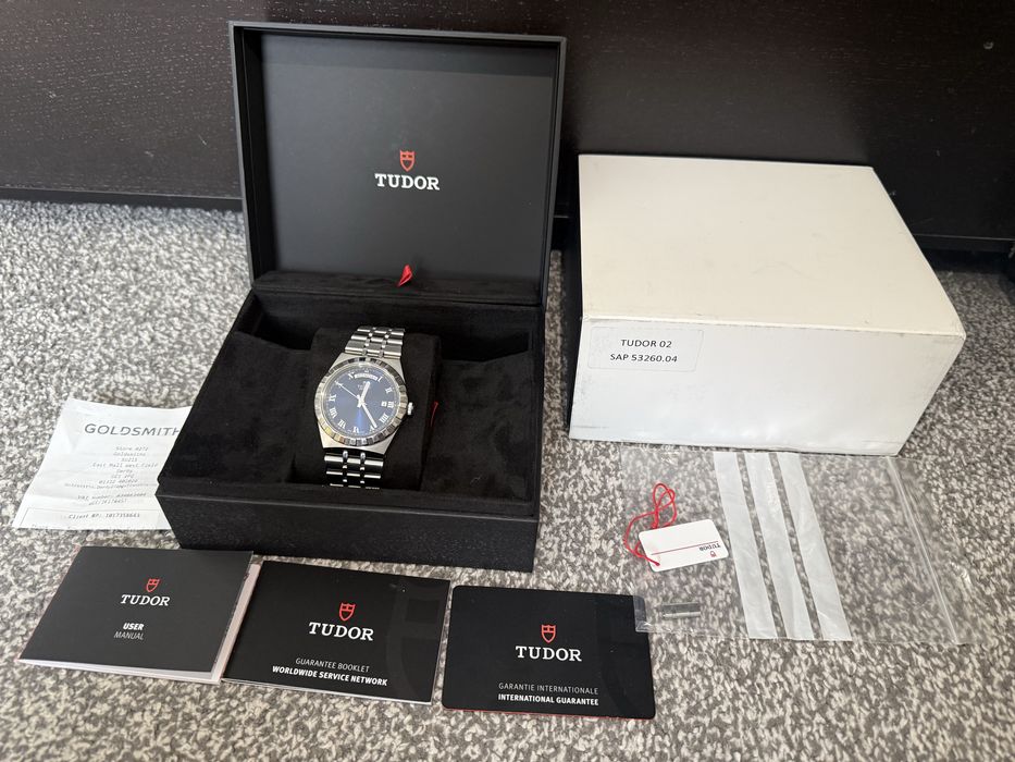 Tudor Royal Day Date 28600 Blue Dial Barbati Ceas 41mm Automatic Full Set 2025