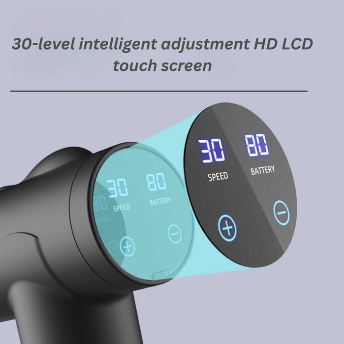 Масажен Пистолет за Дълбокотъканен Масаж 2000mAh Батерия 8 Часа Работа