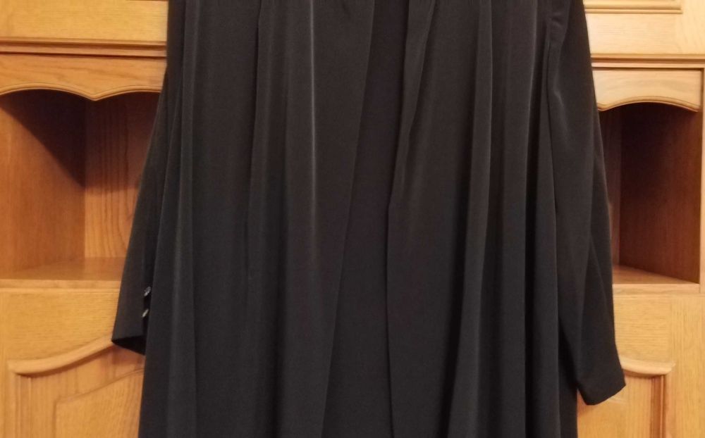 Blazer negru, semilung, "piersica" neagra