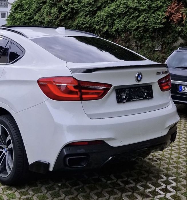 Ornament Bara spate Difuzor BMW x6 F16 X5 F15 M pachet Negru lucios