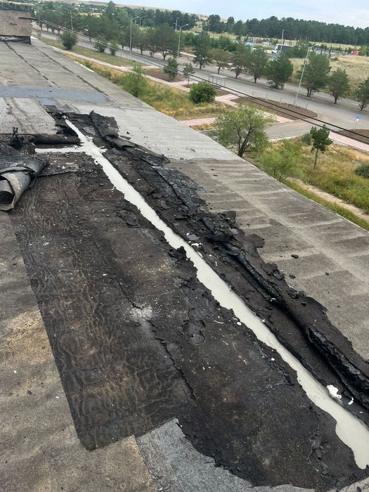 Гидроизоляция кровли материалом Ризолин!!!