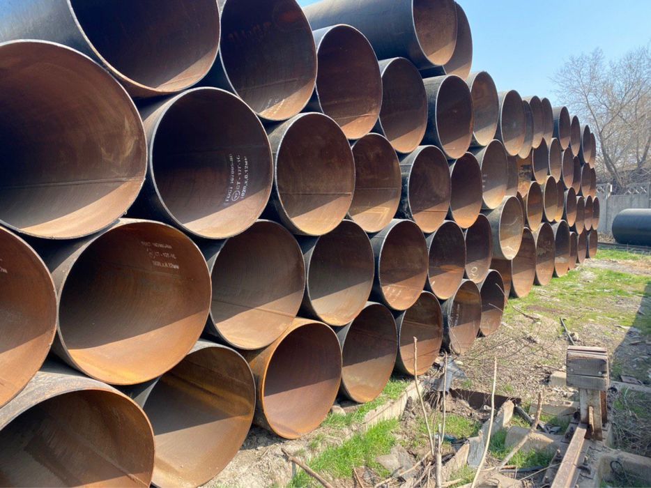 Стальная труба прямошовная Д-1020х10х12х14мм б/у со склада Ташкента