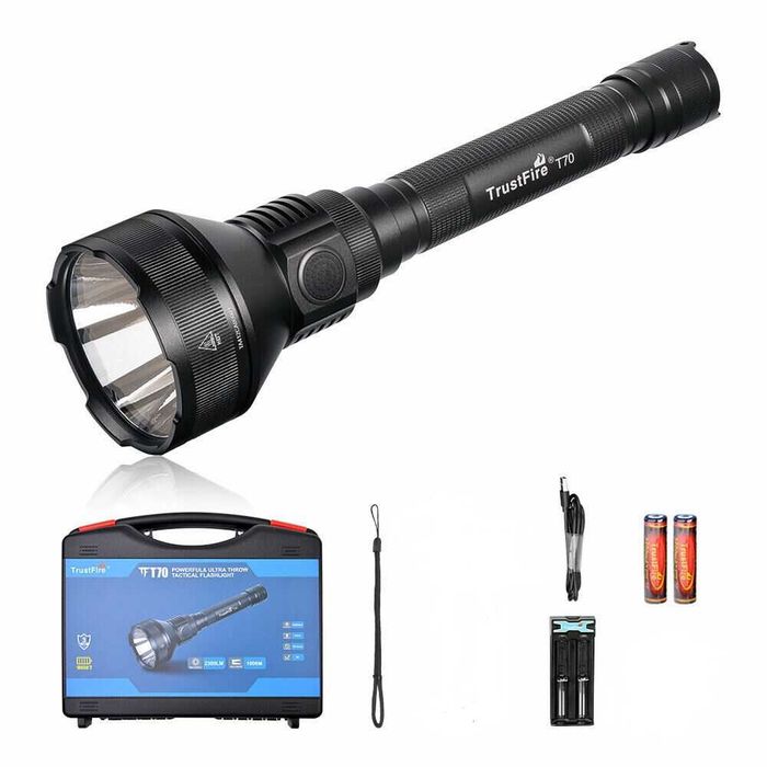 Kit lanterna de vânătoare TrustFire T70 B, 2300 rază 1000 m