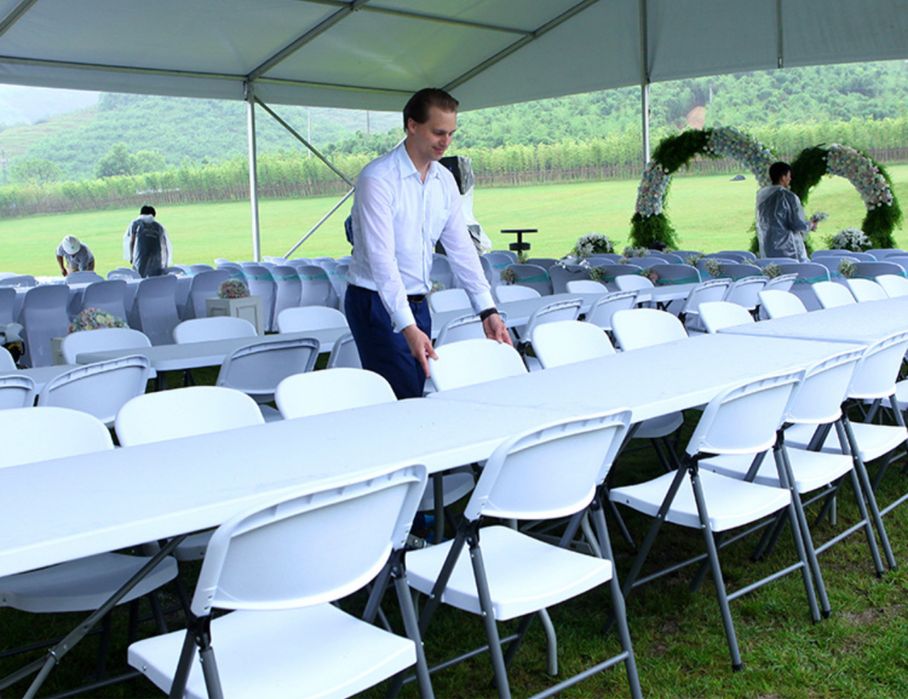 Сгъваема кетъринг маса 76/183 см