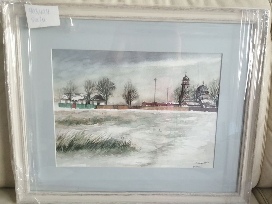 Vand tablouri acuarela contemporana peisaj Sulina