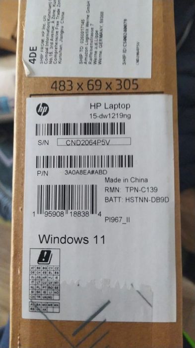 Laptop HP 15.6 inch FHD Display, Intel Pentium Gold