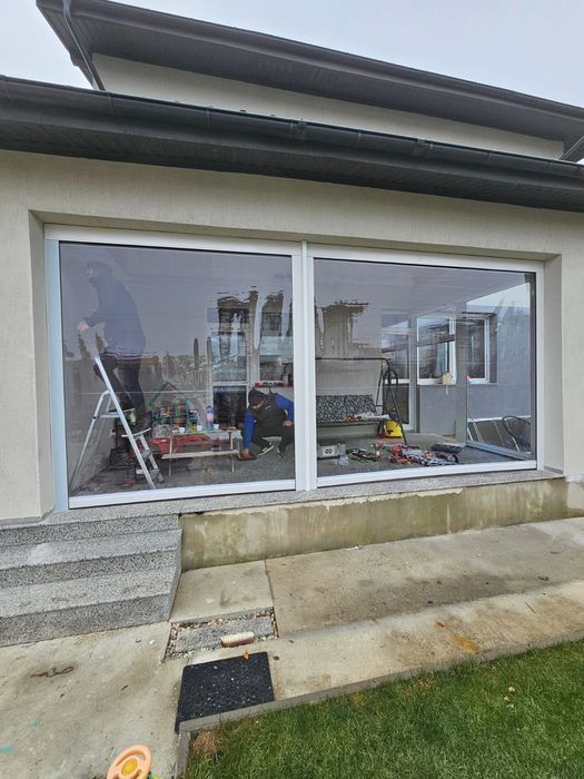 Uși garaj / închidem terase folie transparent