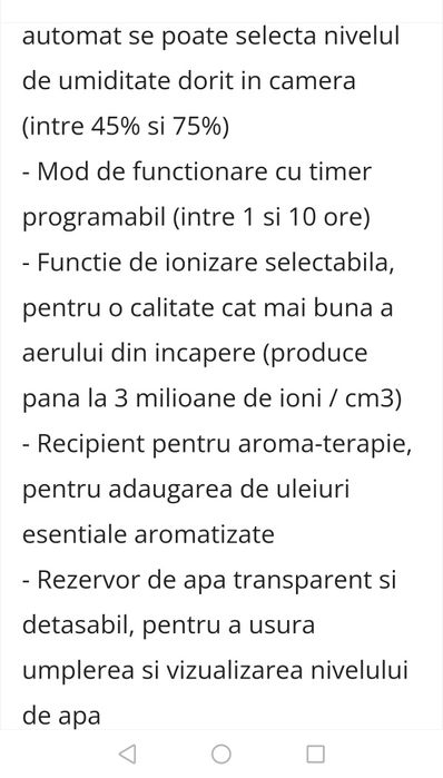 Umidificator Twin cu ionizare si telecomanda
