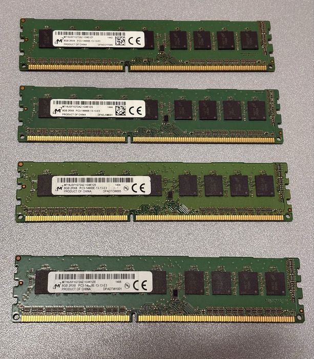 4 plăcuțe RAM 32gb DDR3 pt PC