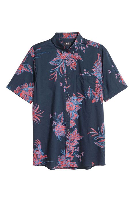 H&M - 7 camasi maneca scurta, bumbac mar.S/M (talie=100) noi, eticheta