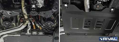 Защита передней кромки АКБ, Rival, Сталь, BYD Song Plus / Champion