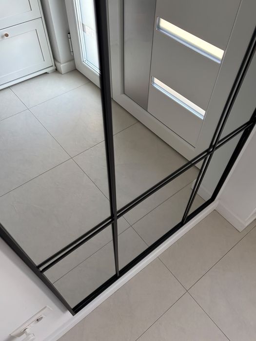 Oglinda neagra cu dungi 180x80