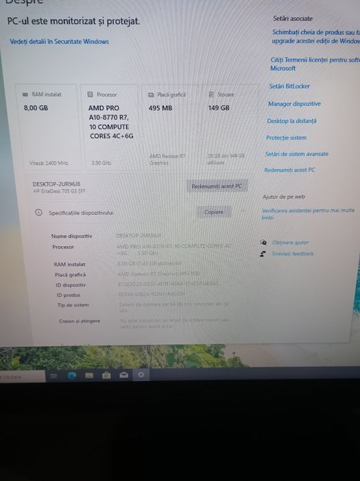 Vând PC AMD Pro A10