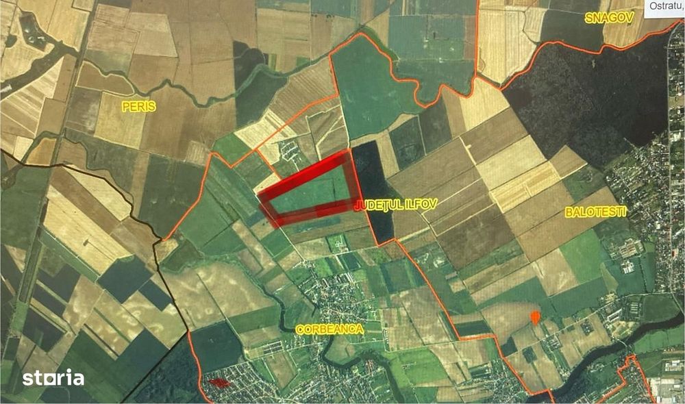 Teren cu PUZ 45 ha oportunitate investitie-dezvoltare Corbeanca- Comis