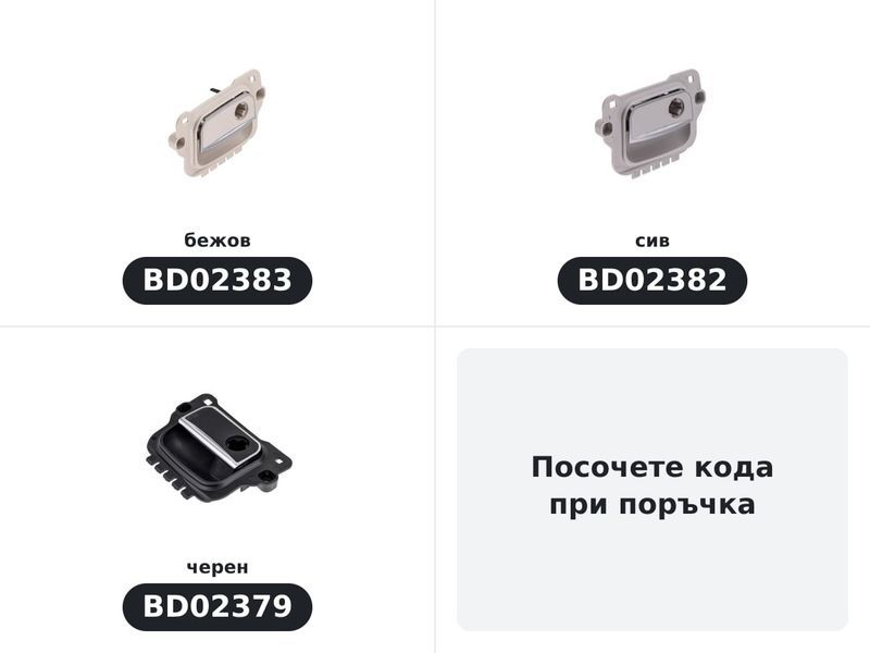 Дръжка за жабка, Mercedes-Benz W222 (2013–2020) — черен/сив/бежов