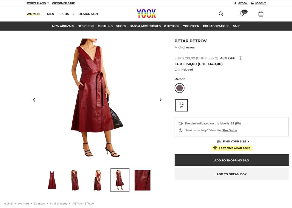 Кожена рокля Petar Petrov, S, нова