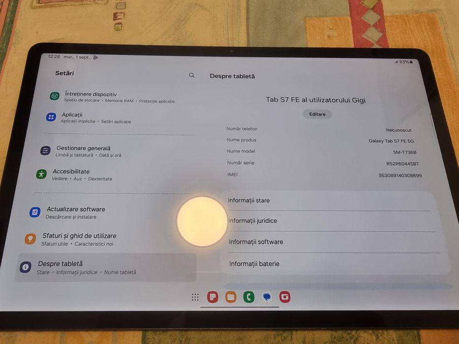 Samsung Galaxy Tab s7 Fe