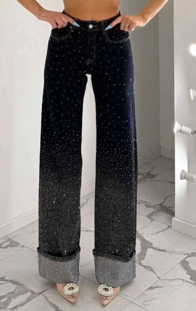 Дамски дънки с камъни