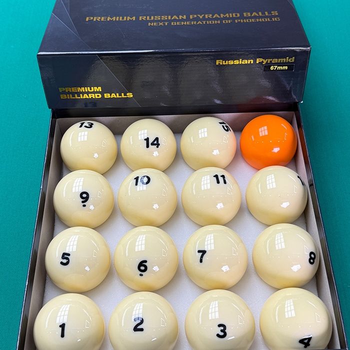 Шары  для русского бильярда Premium Russian Pyramid Balls 67 мм