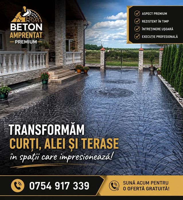 Beton Amprentat -Calitate si Eleganță la cel mai bun preț