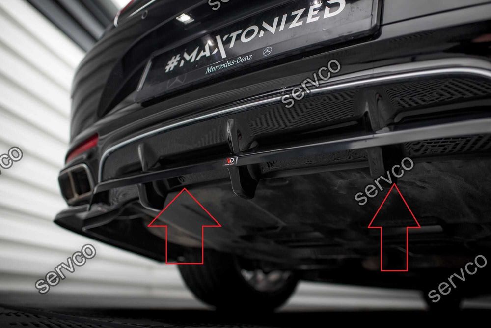 Pachet Set Splitter Exterior Lip Prelungiri Body kit tuning Mercedes S Class Coupe AMG-Line C217 Facelift 2017-2020 v7 - Maxton Design