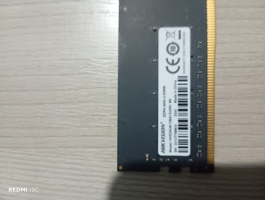Продаю 2 планки оперативной памяти Hikvision DDR4-2666 U-DIMM.
Объём:
