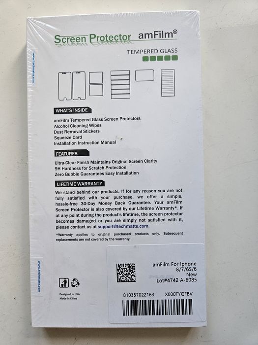 2 стъклени протектора amFilm за Iphone