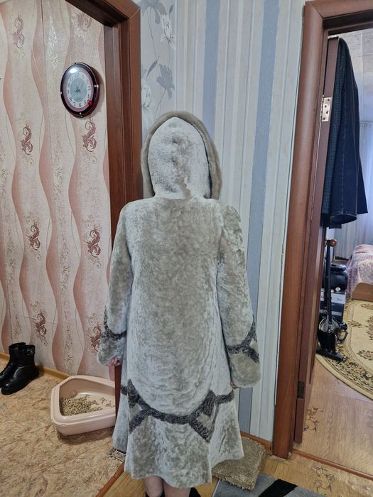 Шуба цыгейка, воротник норка