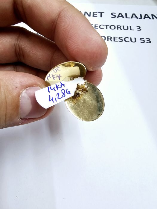 Vand cercei din aur 14 k 4.28 g cod 361