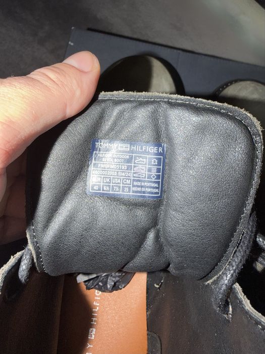 Tommy Hilfiger outdoor suede ghete piele intoarsa verde military 40