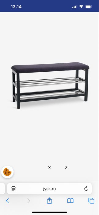 Banca pantofi 2 rafturi otel jysk