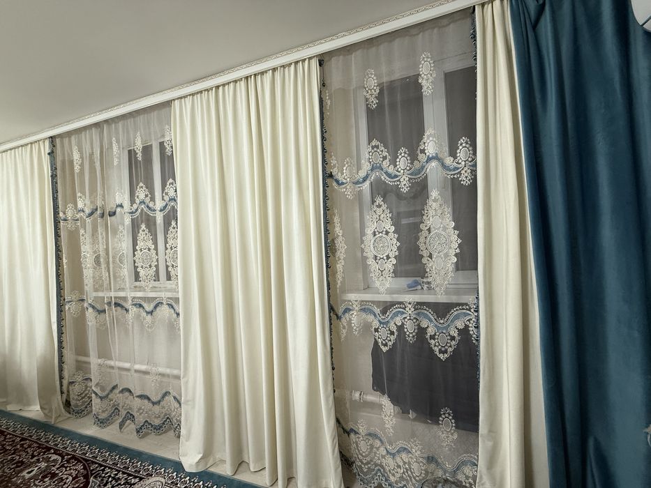 Шторы для зала с тюлю