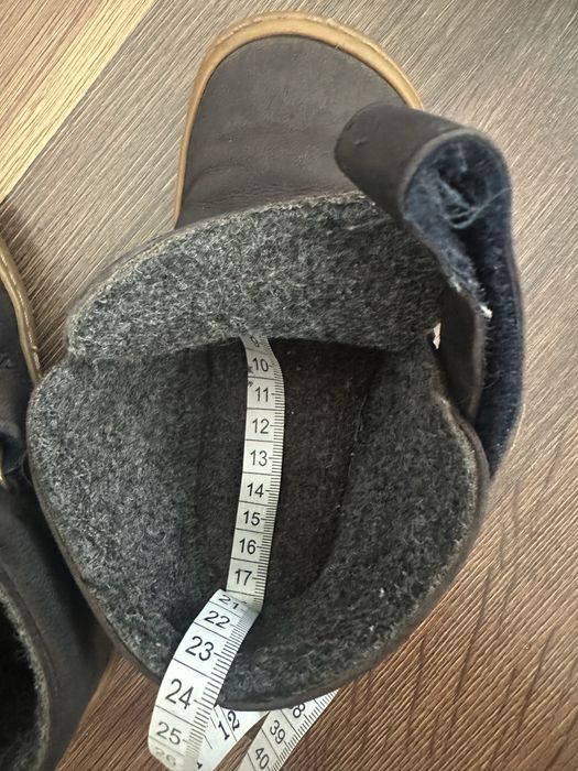 Ghete piele copii Tikki barefoot marime 26 bleumarin