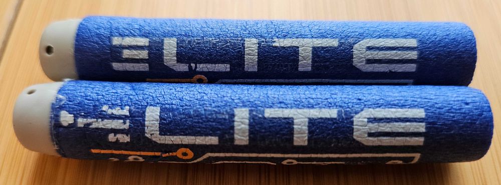 72 gloante nerf: 65 N-Strike, 5 Elite Deco grey, 2 Elite Deco blue