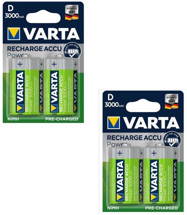 VARTA	3000 mAh
Напряжение V	1.2V
Тип 	Аккумулятор