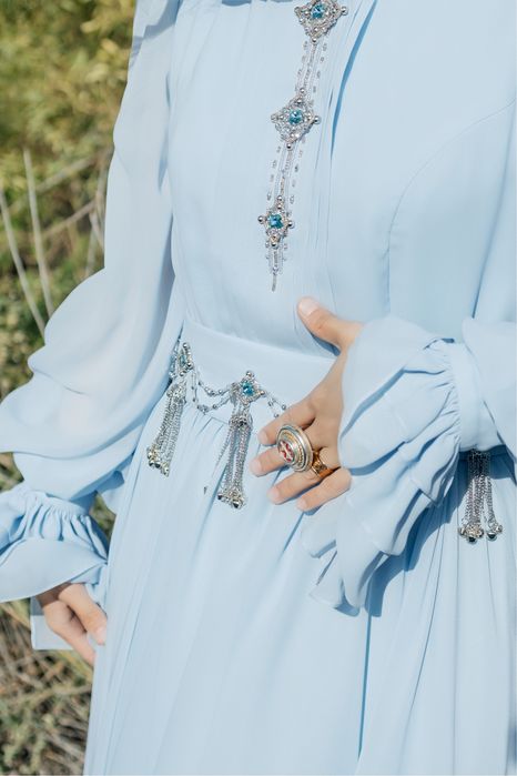 March17 сән үйінің шифон матадан тігілген көйлегі