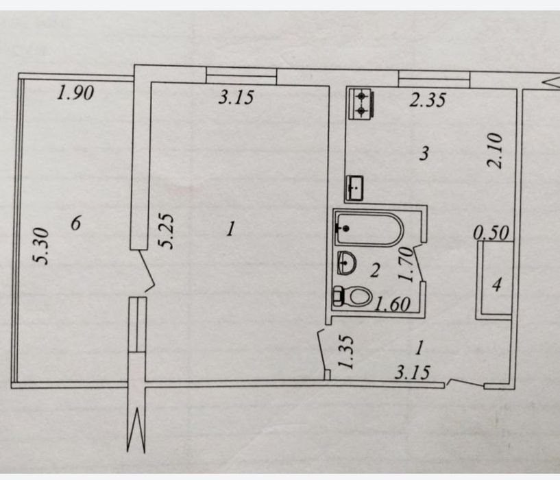 Сдается 1 комнатная квартира для семьи.