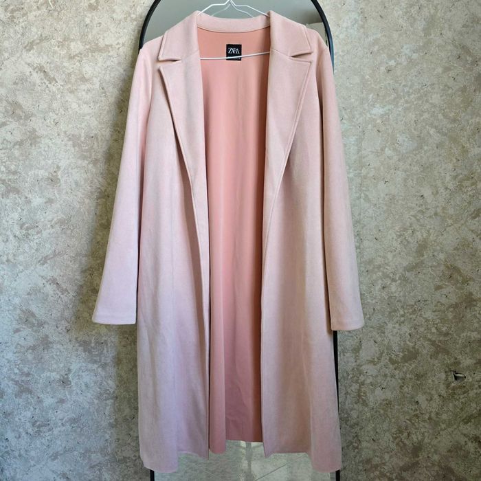 Елегантно ZARA палто Pink, Size S – Soft Girl Aesthetic