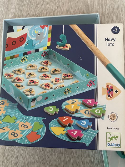 Детски игри -  Нов Дървен Часовник и почти ново лото Djeco