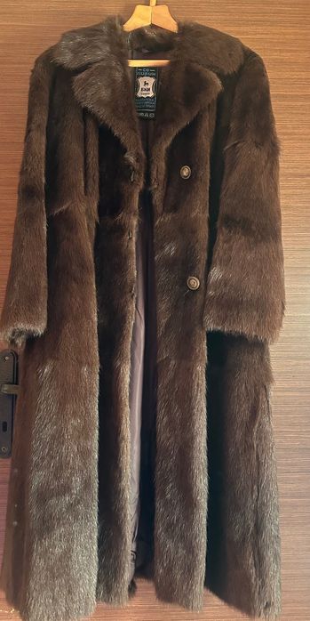 Класическо палто от естествена норка (визон) - отлично състояние