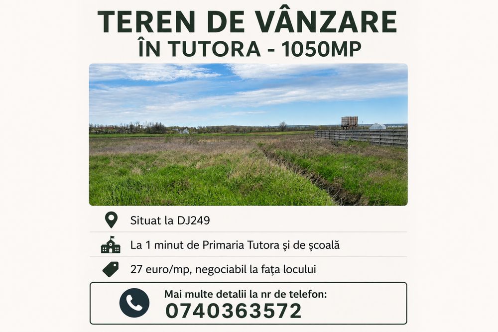 Teren in Tutora, Iasi