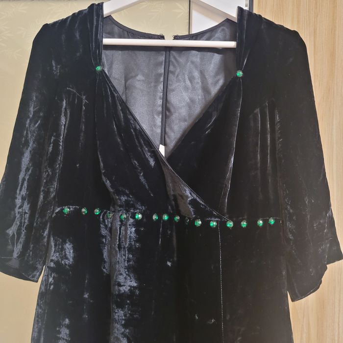 Rochie neagra catifea