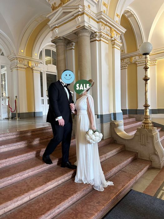 Rochie mireasă, mătase naturală