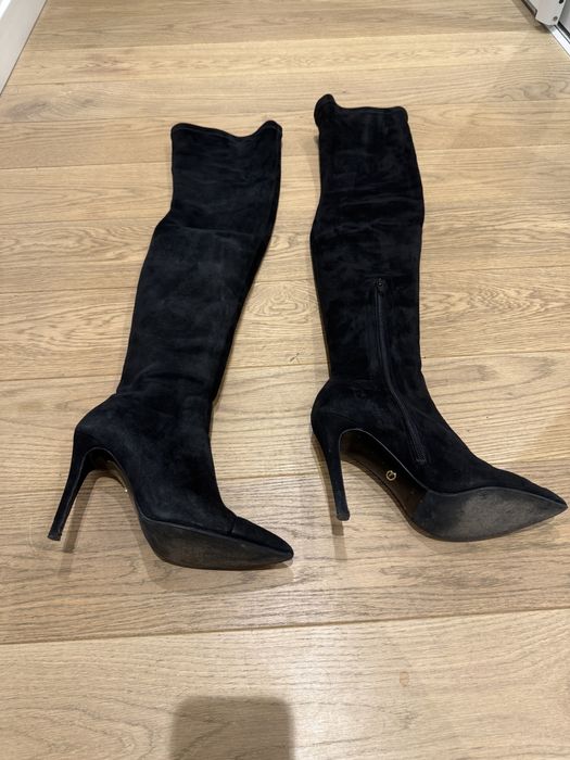 Cizme lungi, Musette, din piele intoarsa fina, 37