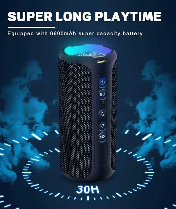Чисто нова преносимa Bluetooth колонка Ortizan X8 Pro с 40W стерео звук, SD карта, AUX