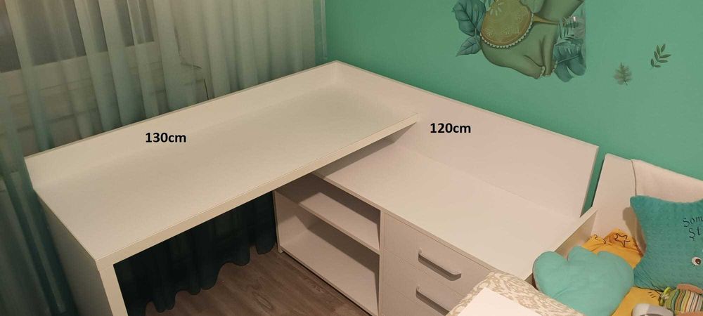 Birou alb pal 18mm realizat la comanda